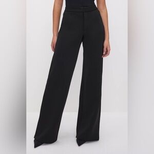 Women’s Good American Scuba Wide Leg Trouser - Black - Size 2 - NWT